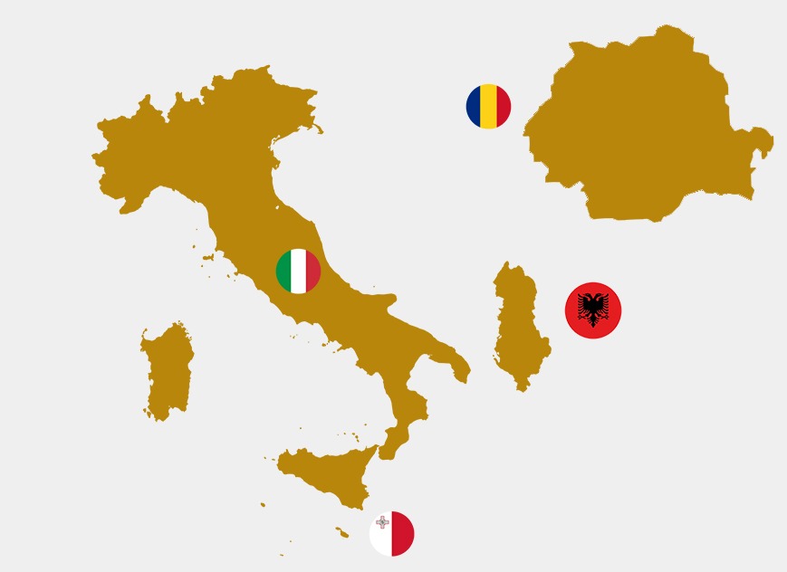 Italy-Albania-Malta-Romania